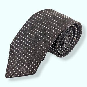Vintage Henry Morgan 40s/50s Thin B&W Polka Dot Tie